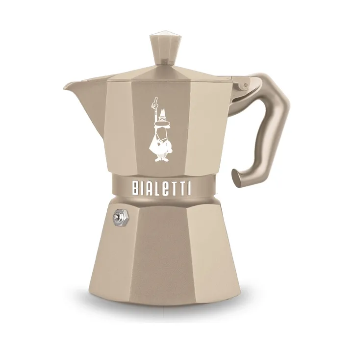 Cafetière moka Bialetti exclusive induction - Beige, 3 tasses - Bialetti