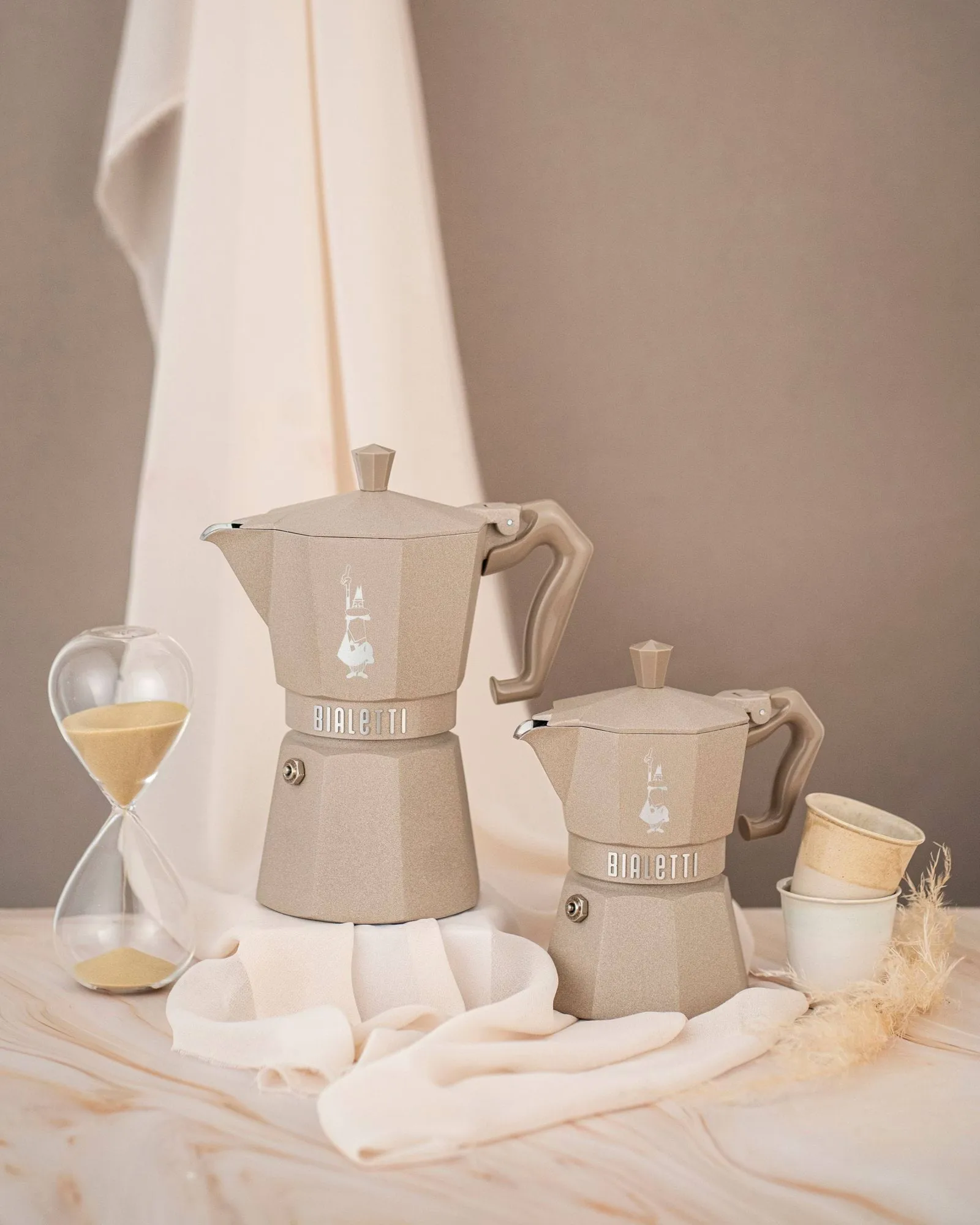 Cafetière moka Bialetti exclusive induction, Beige, 3 tasses Bialetti