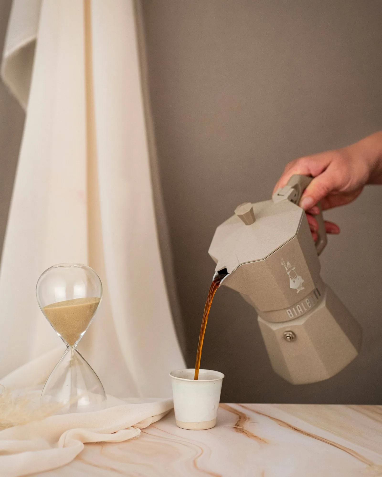 Cafetière moka Bialetti exclusive induction, Beige, 6 tasses Bialetti