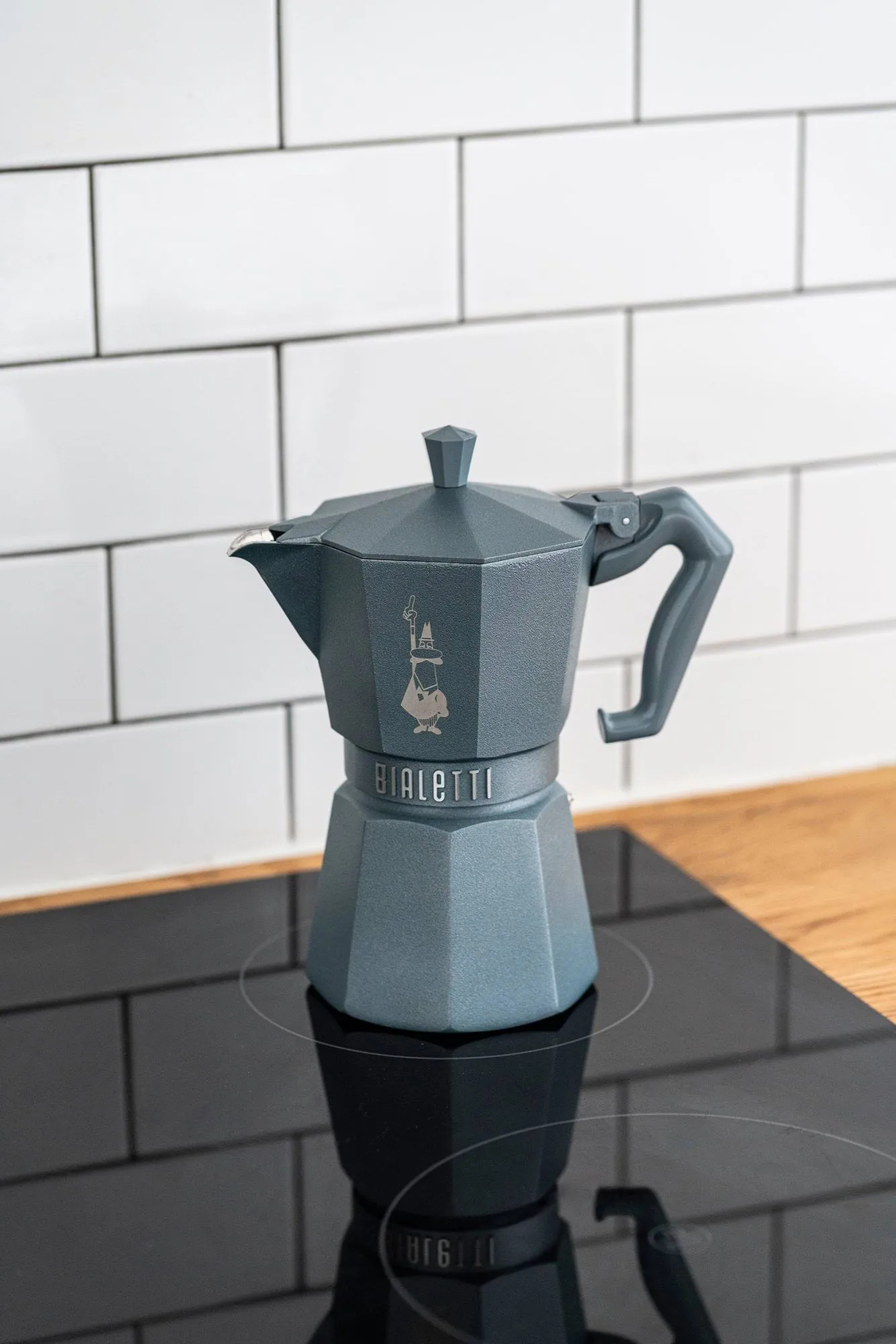 Cafetière moka Bialetti exclusive induction, Gris, 3 tasses Bialetti