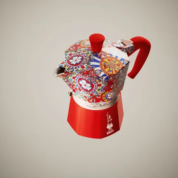 Cafetière moka Bialetti x Dolce & Gabbana - Chariot sicilien, 3 tasses - Bialetti