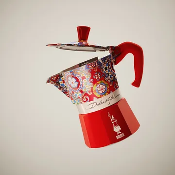 Cafetière moka Bialetti x Dolce & Gabbana - Chariot sicilien, 3 tasses - Bialetti