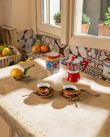 Cafetière moka Bialetti x Dolce & Gabbana - Chariot sicilien, 3 tasses - Bialetti