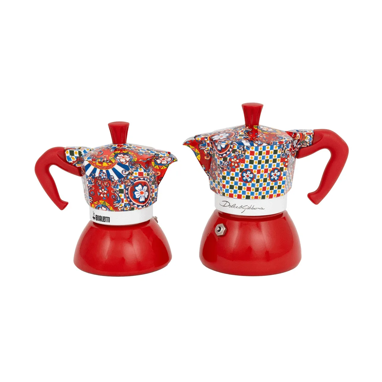 Cafetière moka Bialetti x Dolce & Gabbana induction, Chariot sicilien, 2 tasses Bialetti