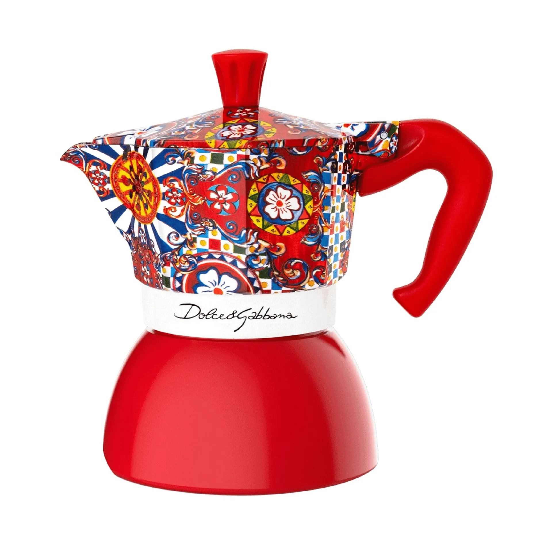 Cafetière moka Bialetti x Dolce & Gabbana induction, Chariot sicilien, 4 tasses Bialetti