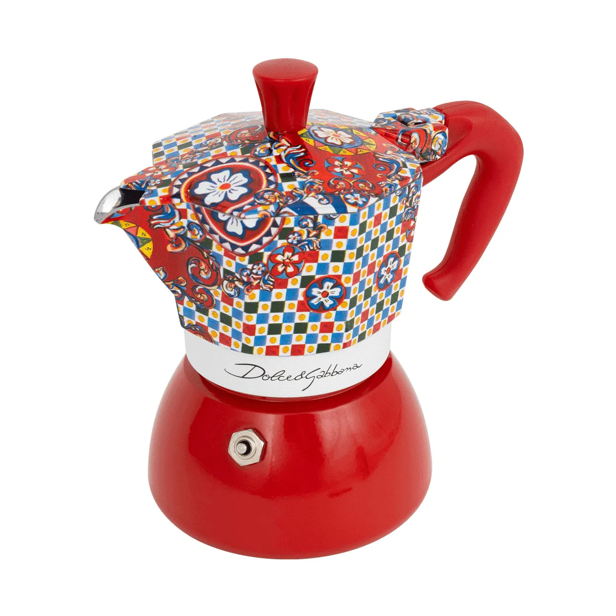 Cafetière moka Bialetti x Dolce & Gabbana induction, Chariot sicilien, 4 tasses Bialetti