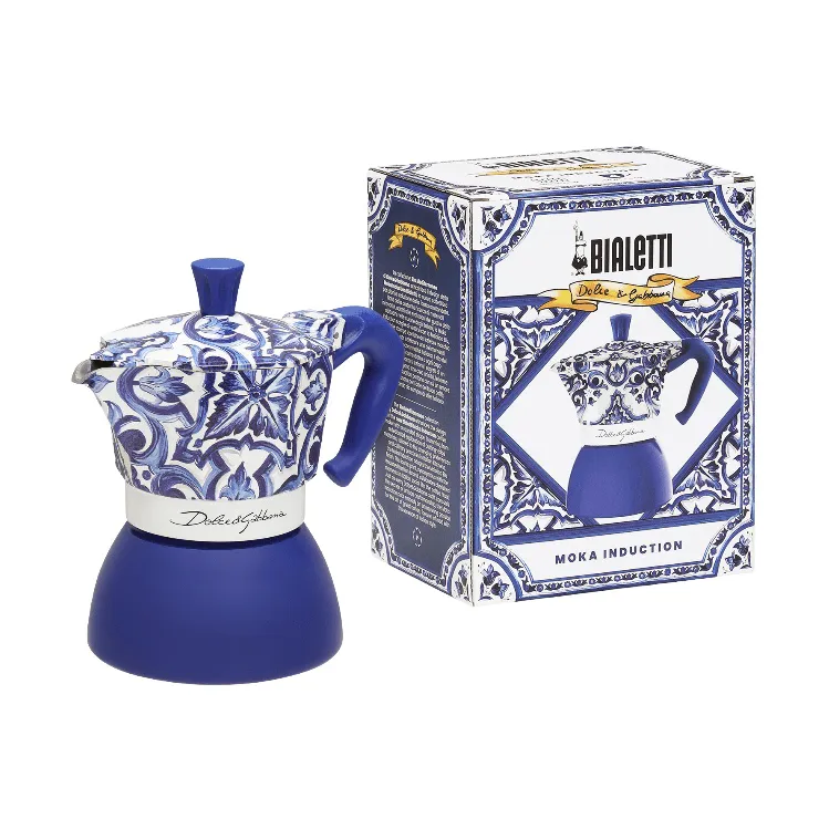 Cafetière moka Bialetti x Dolce & Gabbana induction, Mediterraneo, 4 tasses Bialetti