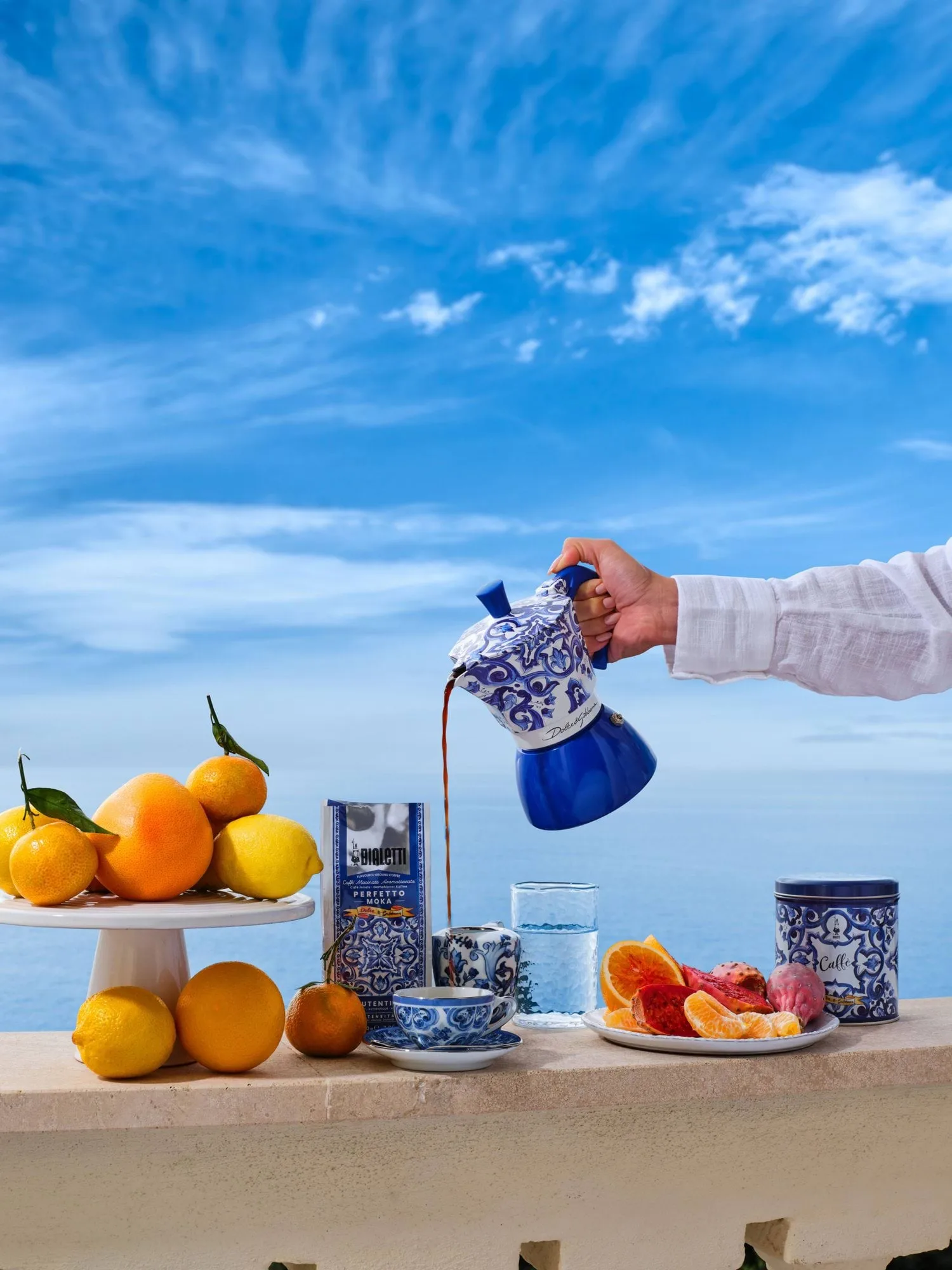 Cafetière moka Bialetti x Dolce & Gabbana induction, Mediterraneo, 6 tasses Bialetti