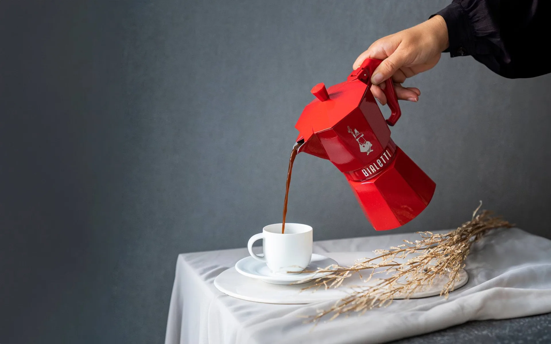 Cafetière moka exclusive Bialetti, Rouge, 3 tasses Bialetti