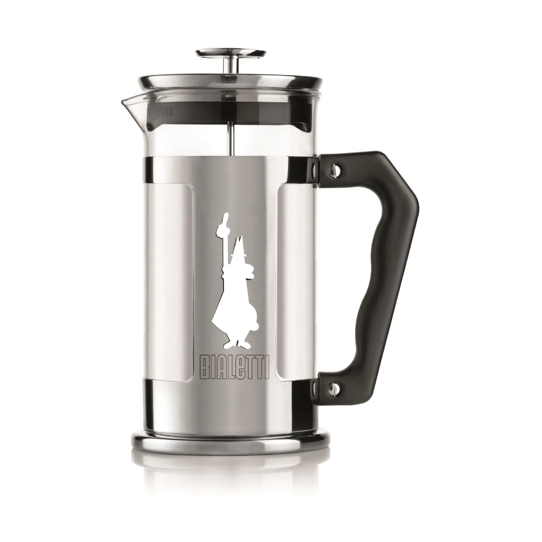 Pressoir à café Preziosa 8 tasses, Argent-noir Bialetti