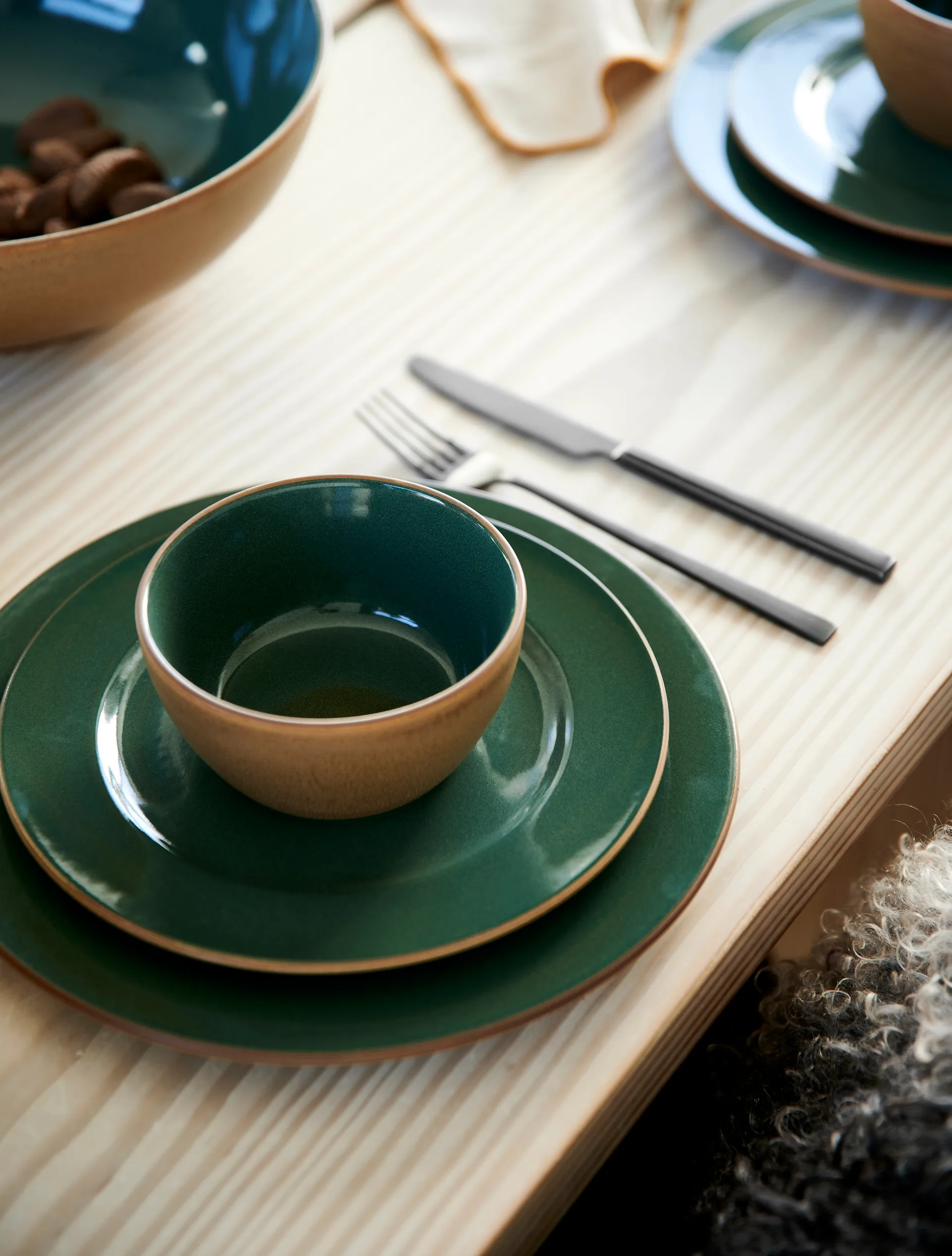 Assiette à dessert Bitz Wood Ø22 cm, Bois-forêt Bitz
