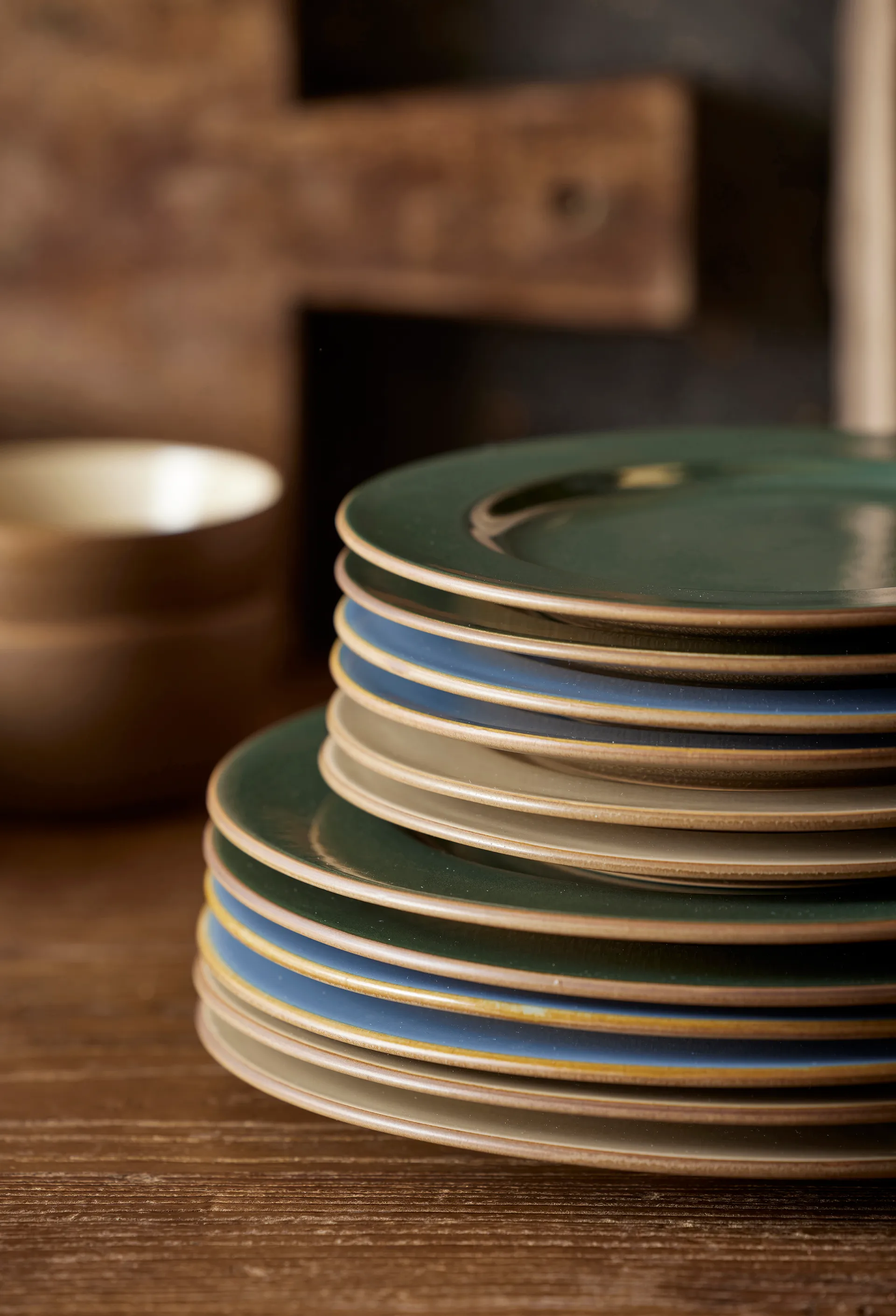 Assiette à dessert Bitz Wood Ø22 cm, Bois-forêt Bitz