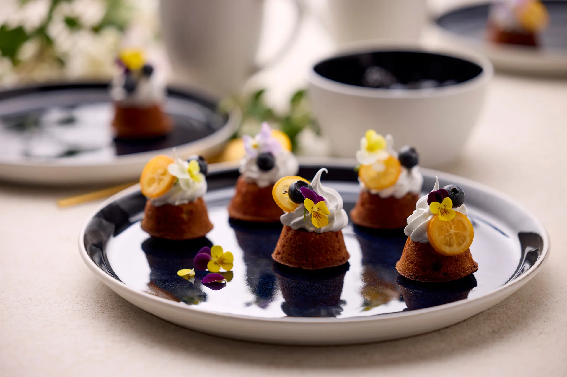 Assiette Bitz Gastro Ø27 cm, Blanc-bleu foncé Bitz