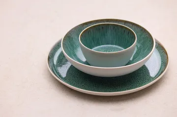 Assiette Bitz Gastro Ø27 cm - Blanc-vert - Bitz