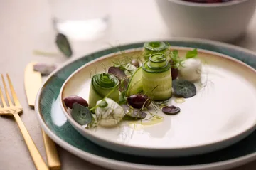 Assiette Bitz Gastro Ø27 cm - Blanc-vert - Bitz