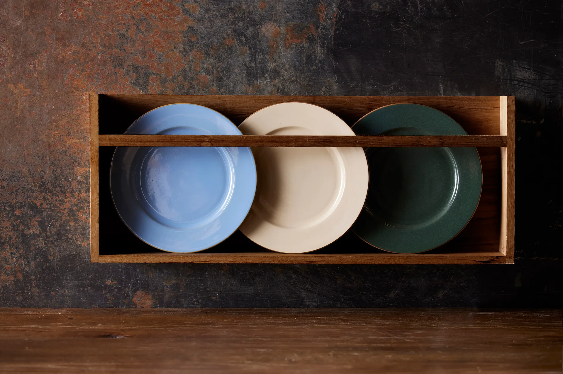 Assiette Bitz Wood Ø27 cm, Bois-océan Bitz