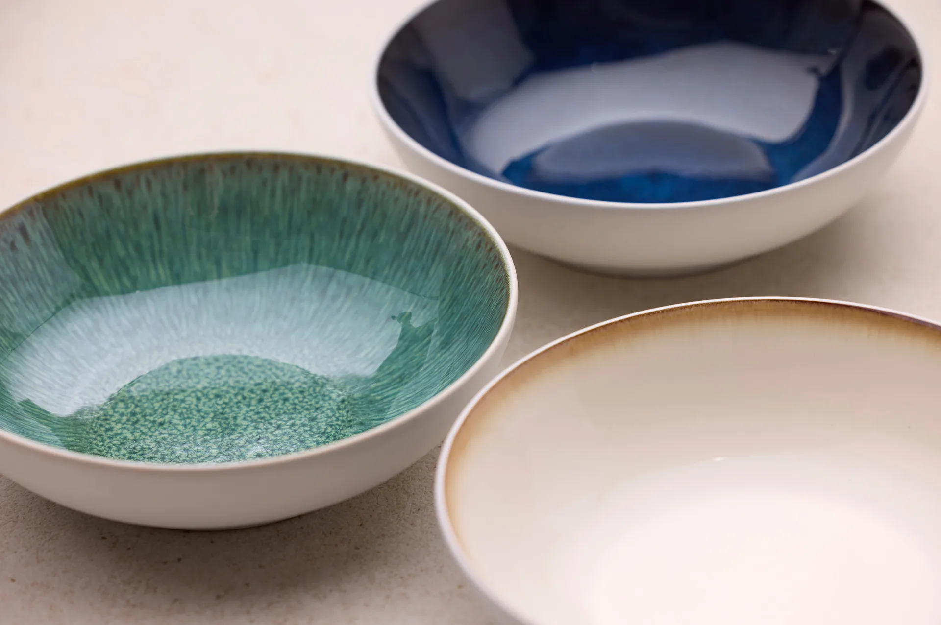 Bol à pâtes Bitz Gastro Ø20 cm, Blanc-bleu foncé Bitz