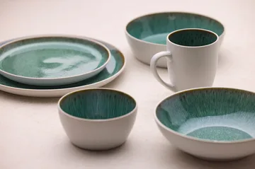 Bol à pâtes Bitz Gastro Ø20 cm - Blanc-vert - Bitz