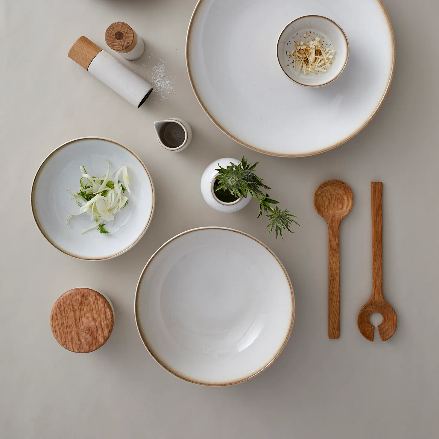 Bol à salade Bitz Ø30 cm, Blanc crème-crème Bitz