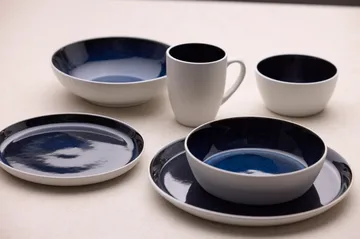 Bol à soupe Bitz Ø 18 cm - Blanc-bleu foncé - Bitz