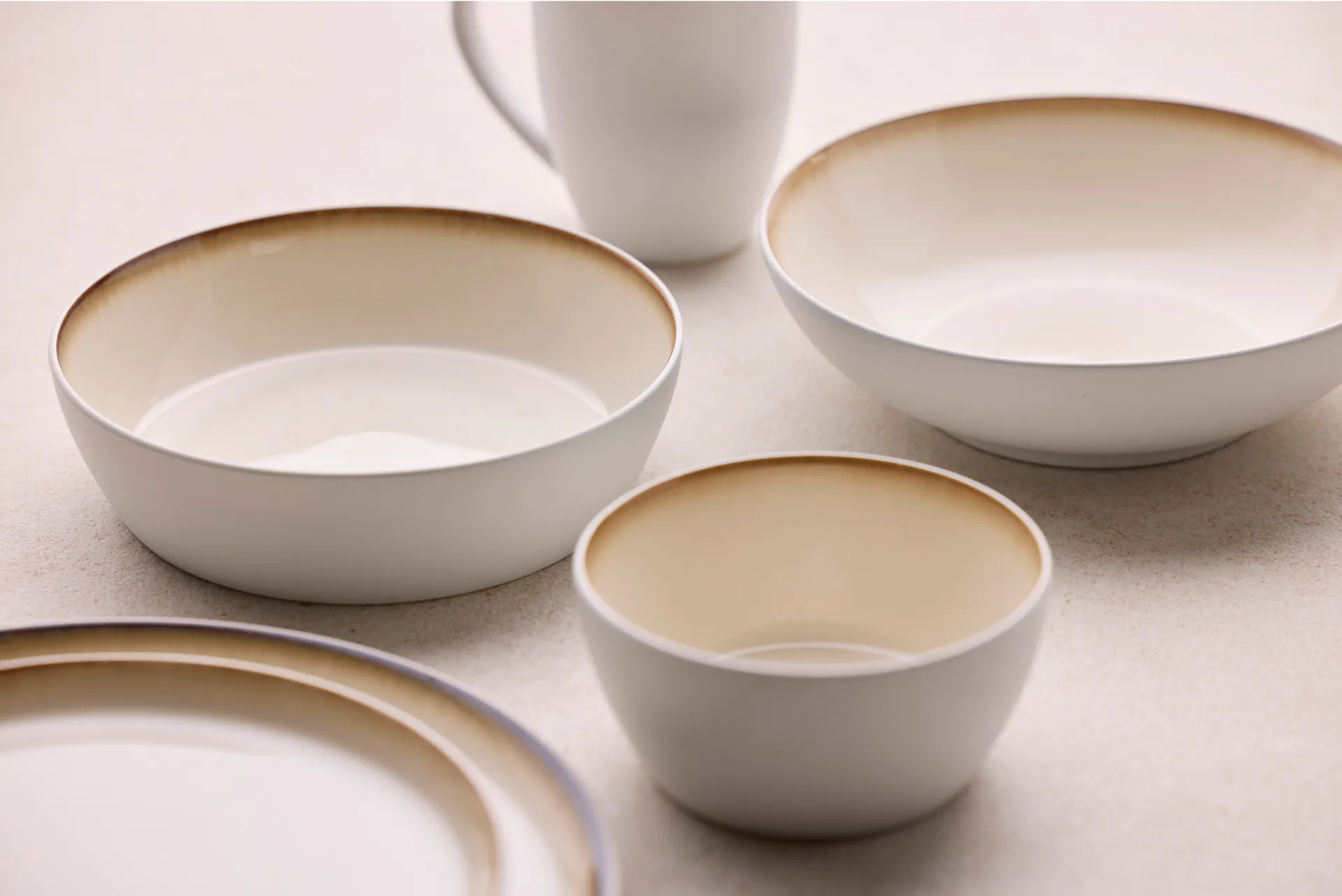 Bol à soupe Bitz Ø 18 cm, Blanc-crème blanc Bitz