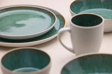 Bol à soupe Bitz Ø 18 cm - Blanc-vert - Bitz