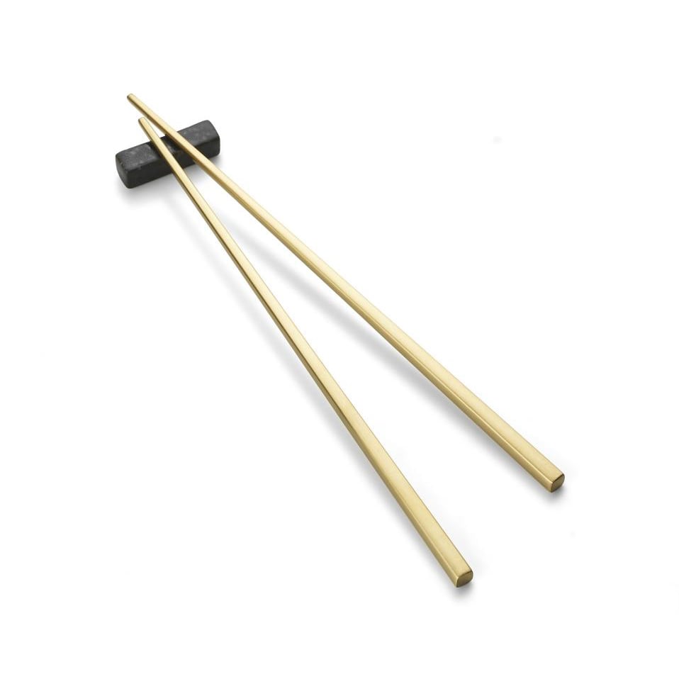 Bitz Ensemble de baguettes Bitz Laiton | Design Scandinave | Baguettes | Doré