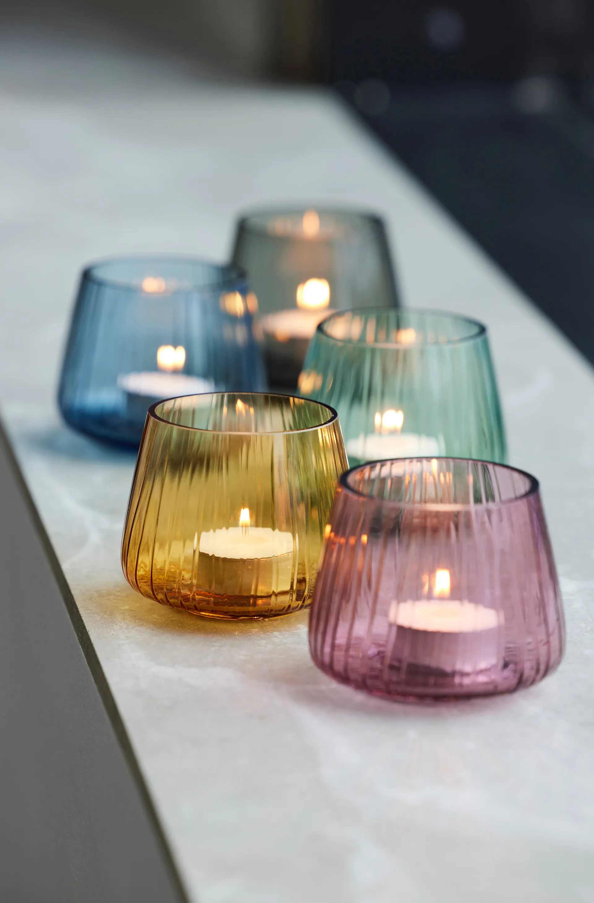 Photophore Kusintha 7,5 cm Lot de 2, Vert Bitz