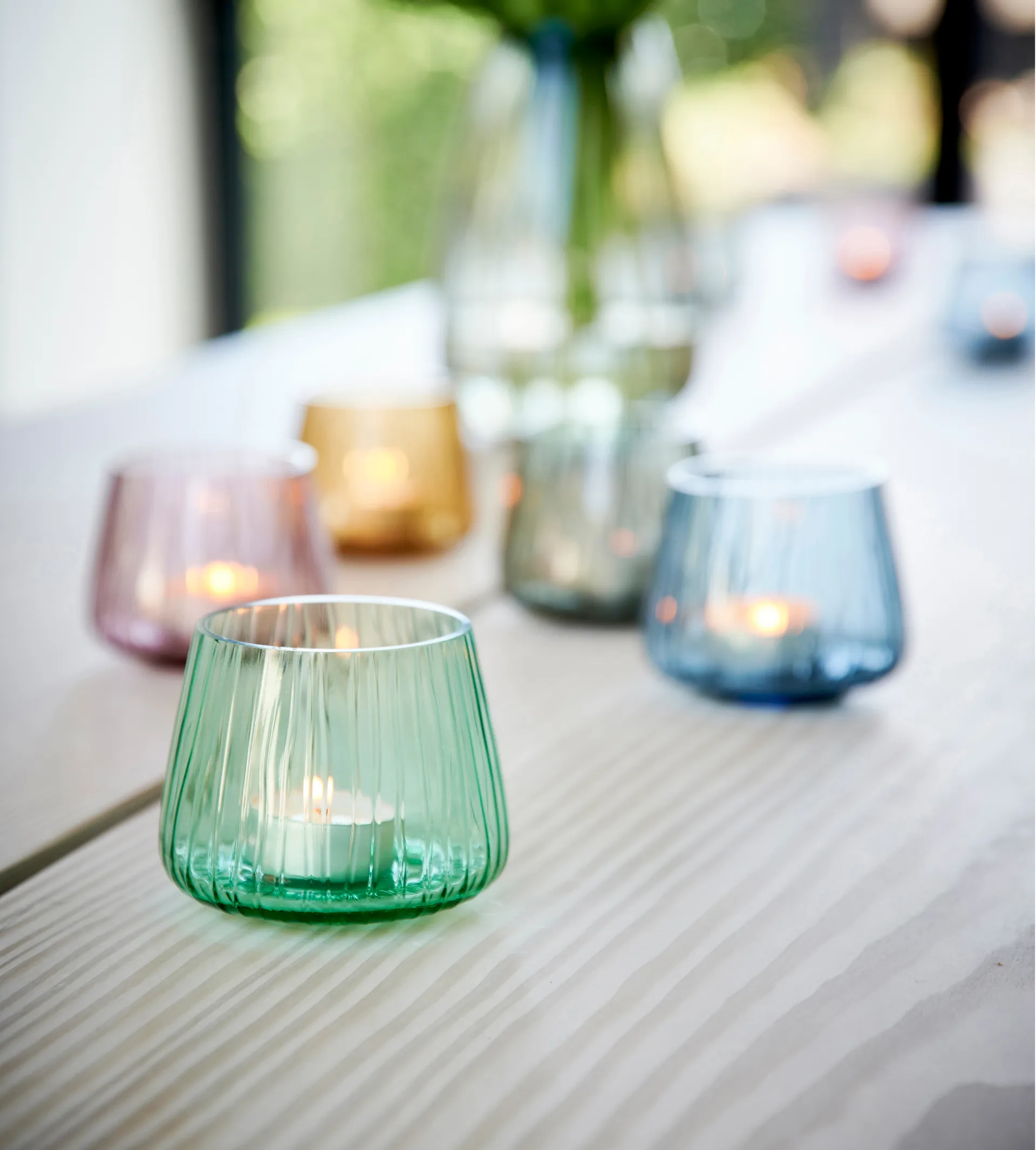 Photophore Kusintha 7,5 cm Lot de 2, Vert Bitz