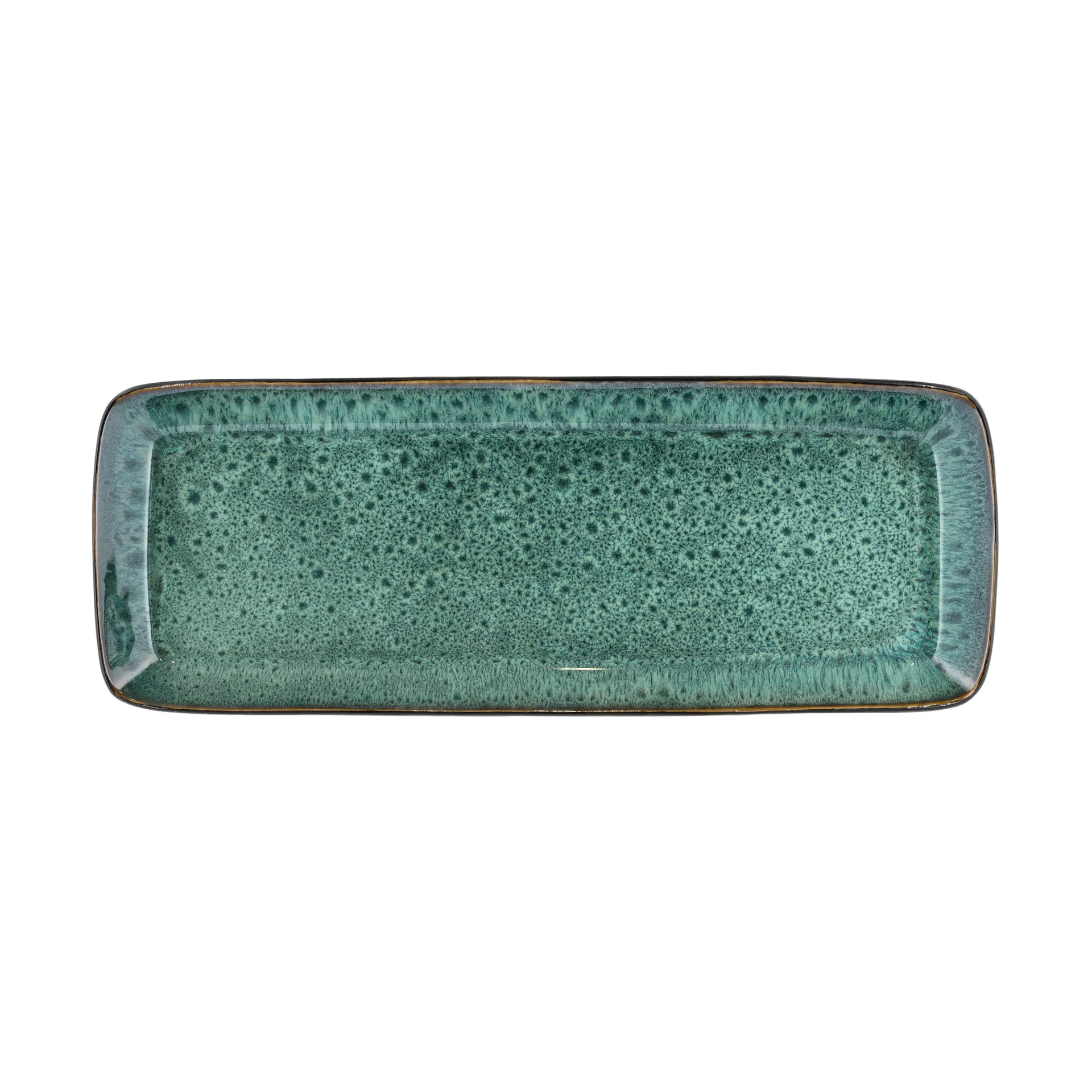 Plat de service Bitz 38x14 cm, Noir-vert Bitz