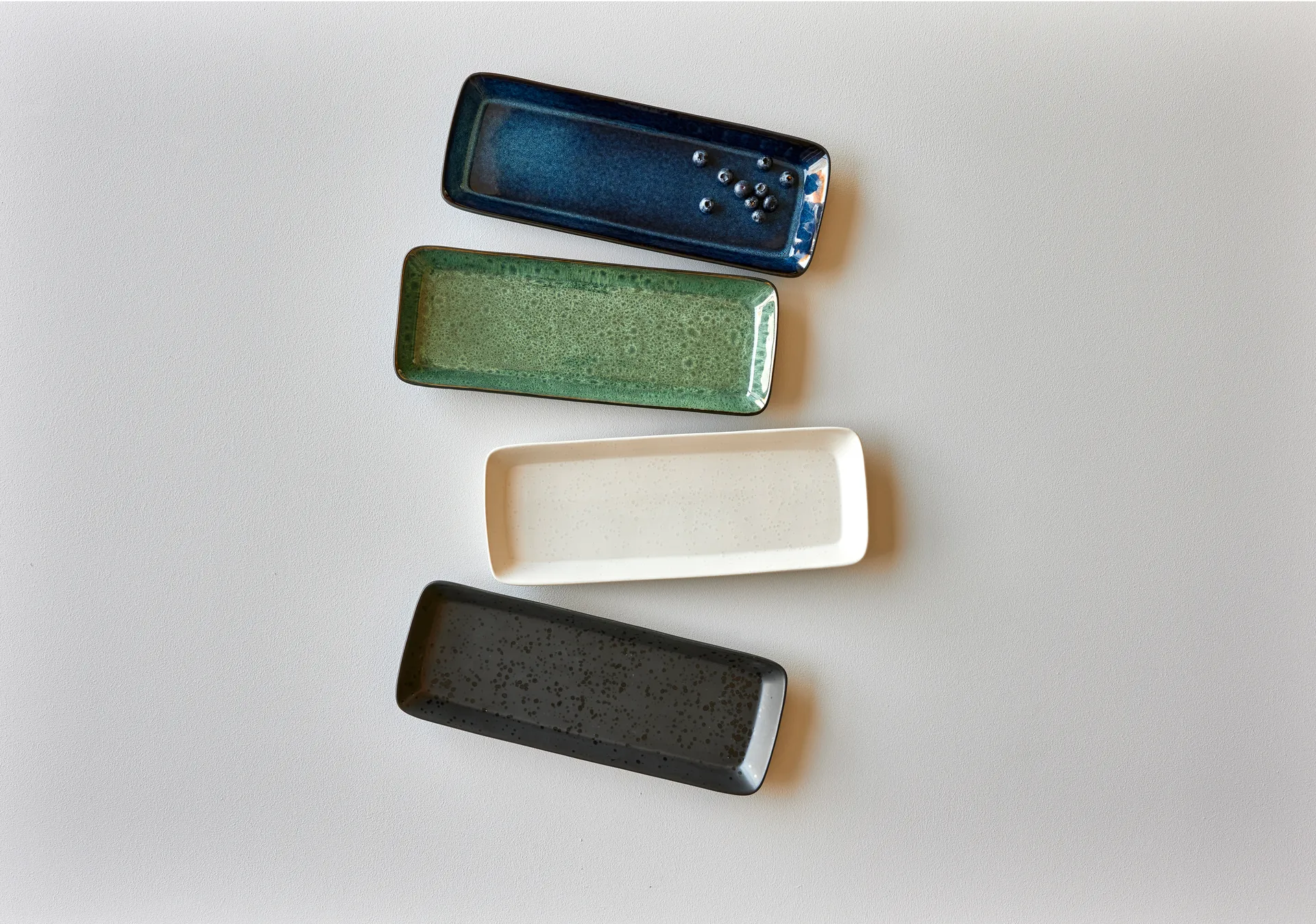 Plat de service Bitz 38x14 cm, Noir-vert Bitz