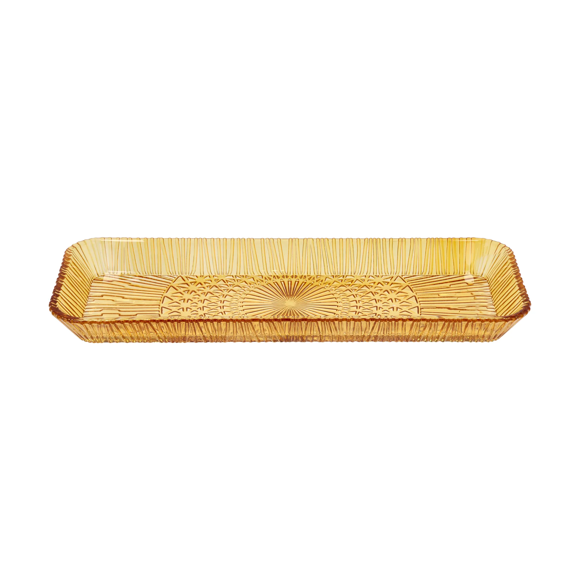Plat de service Kusintha rectangulaire 14x38 cm, Amber Bitz