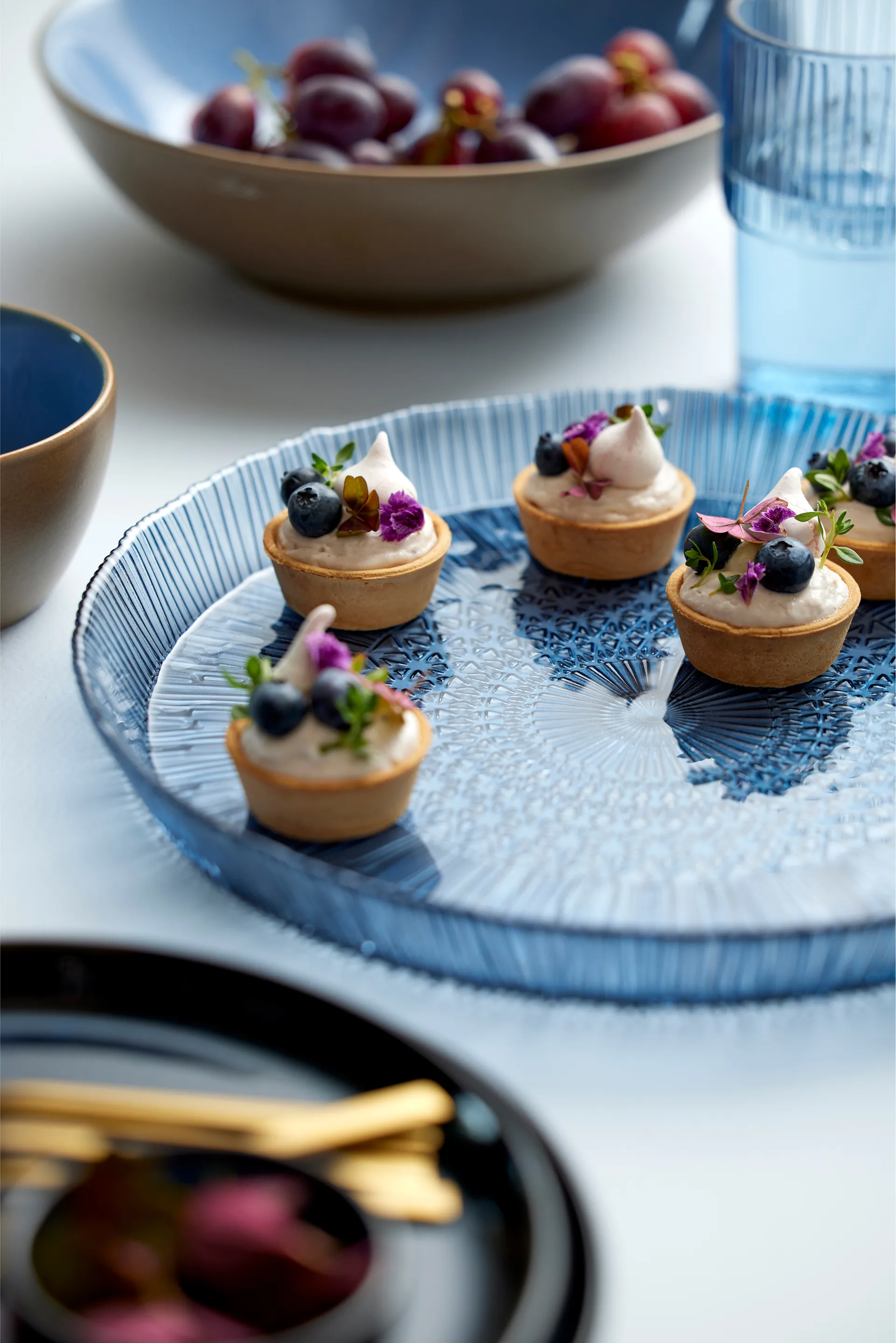 Plat de service Kusintha ronde Ø30 cm, Blue Bitz