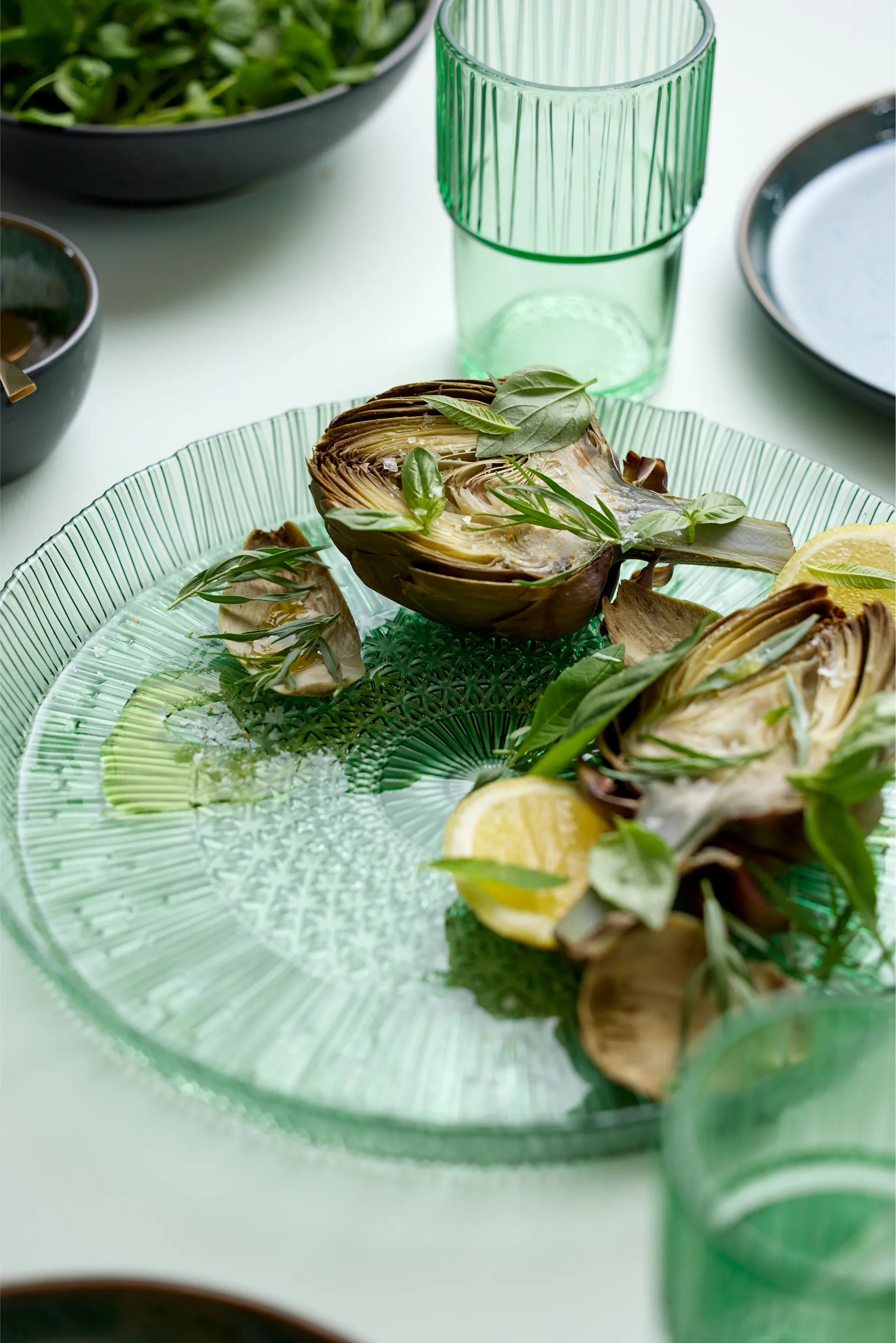 Plat de service Kusintha ronde Ø30 cm, Green Bitz