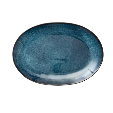 Plat ovale Bitz 25x36 cm - Noir-bleu foncé - Bitz