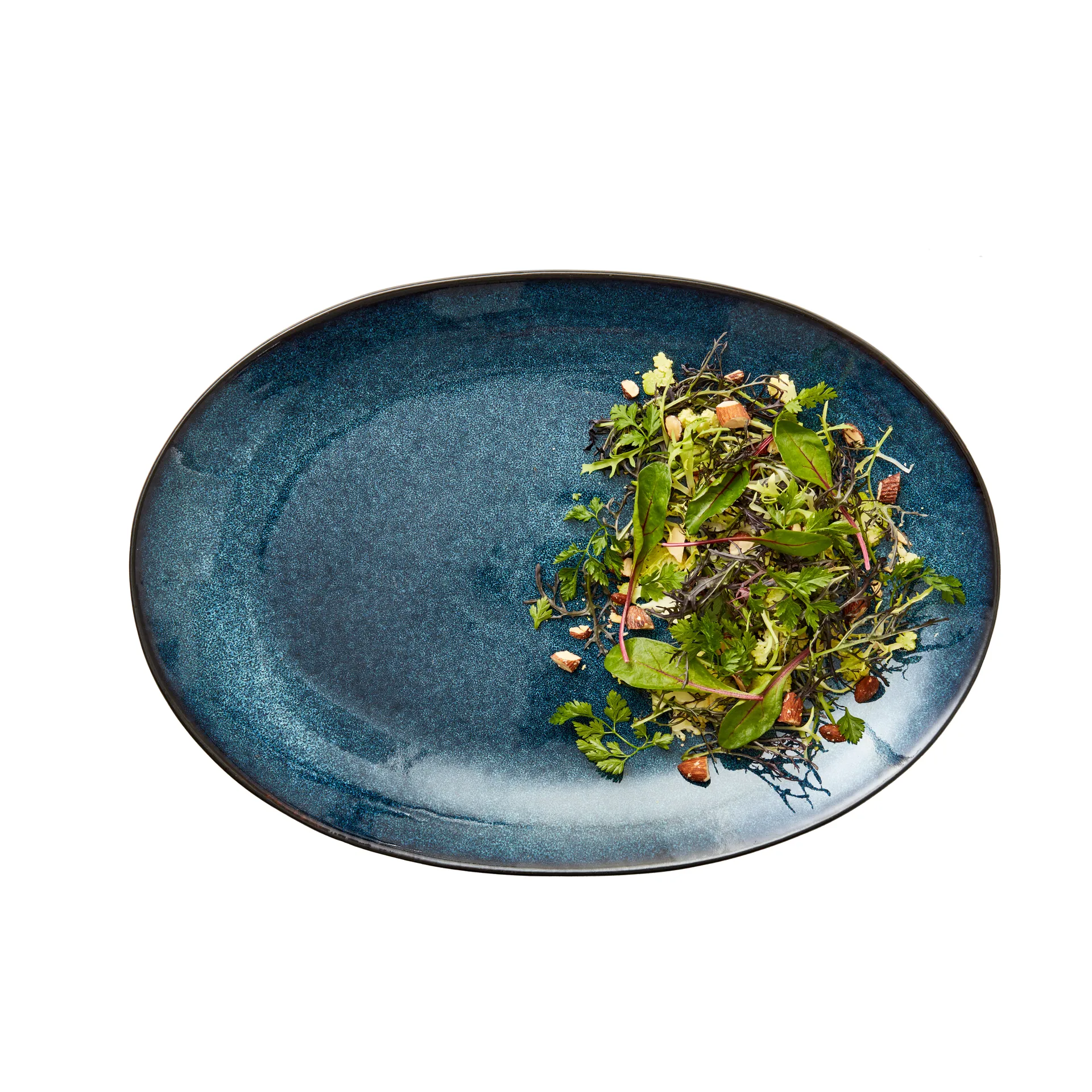 Plat ovale Bitz 25x36 cm, Noir-bleu foncé Bitz