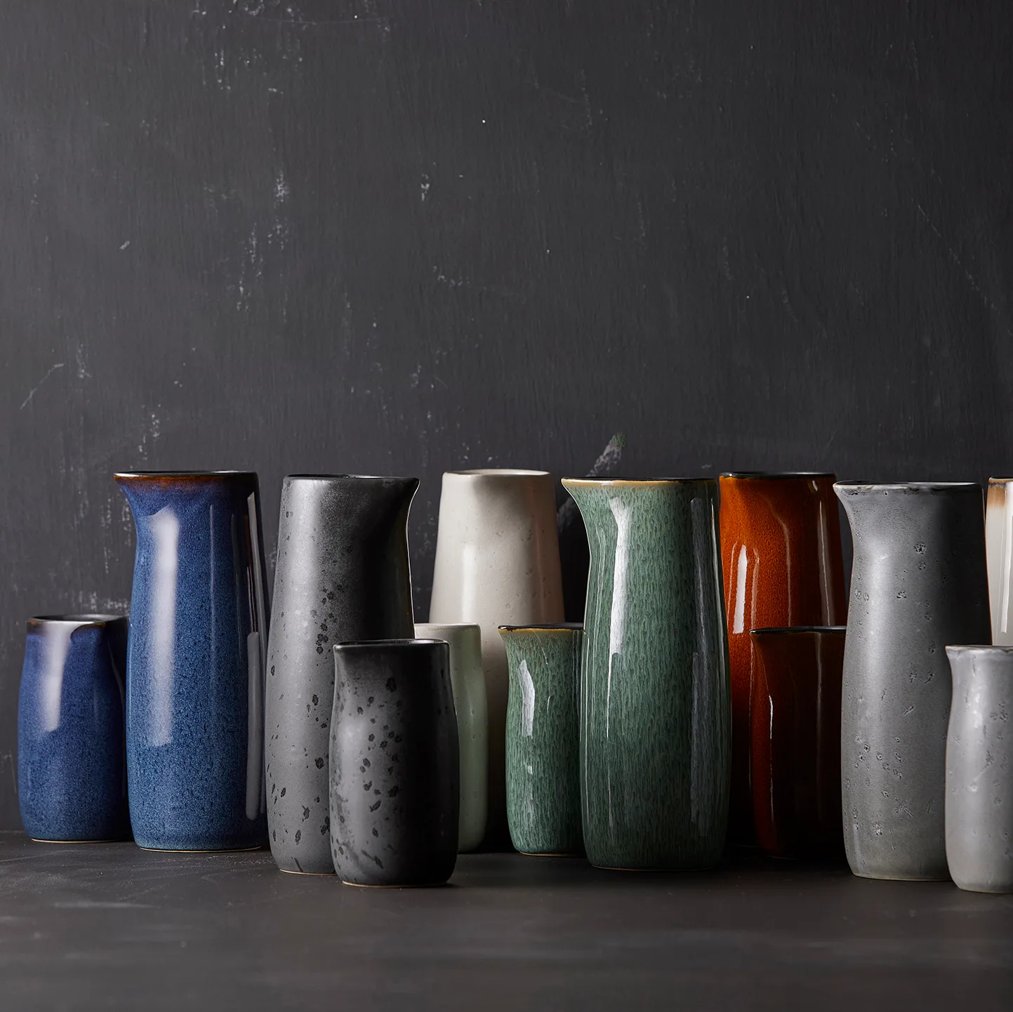 Pot à lait Bitz 20 cl, Bleu foncé-noir Bitz