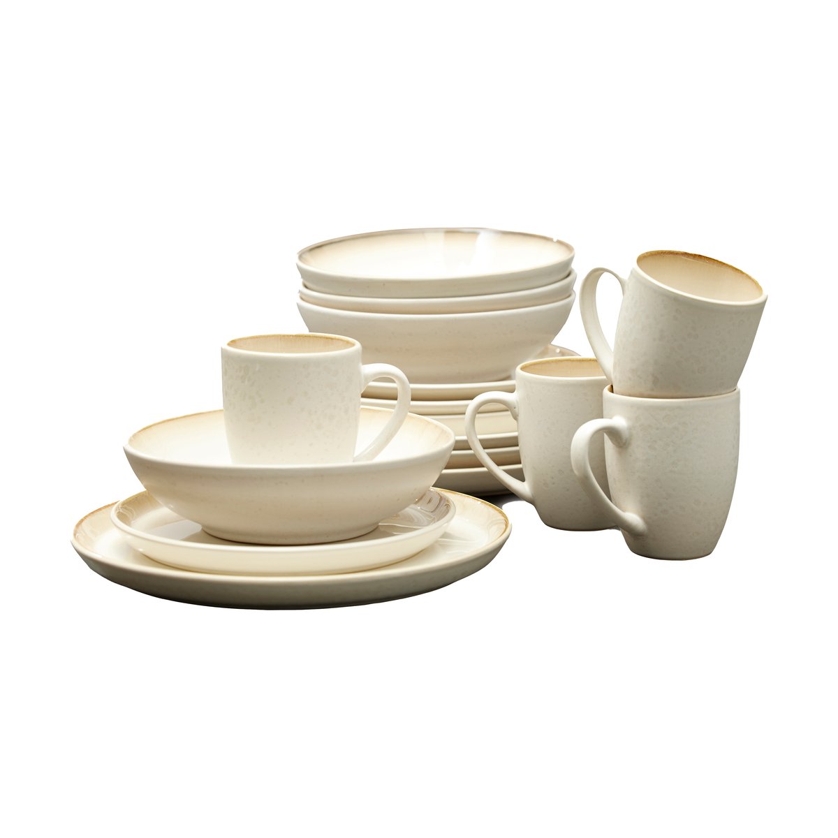 Bitz Service Bitz 16 pièces Crème | Design Scandinave | Arts de la table & vaisselle | Blanc