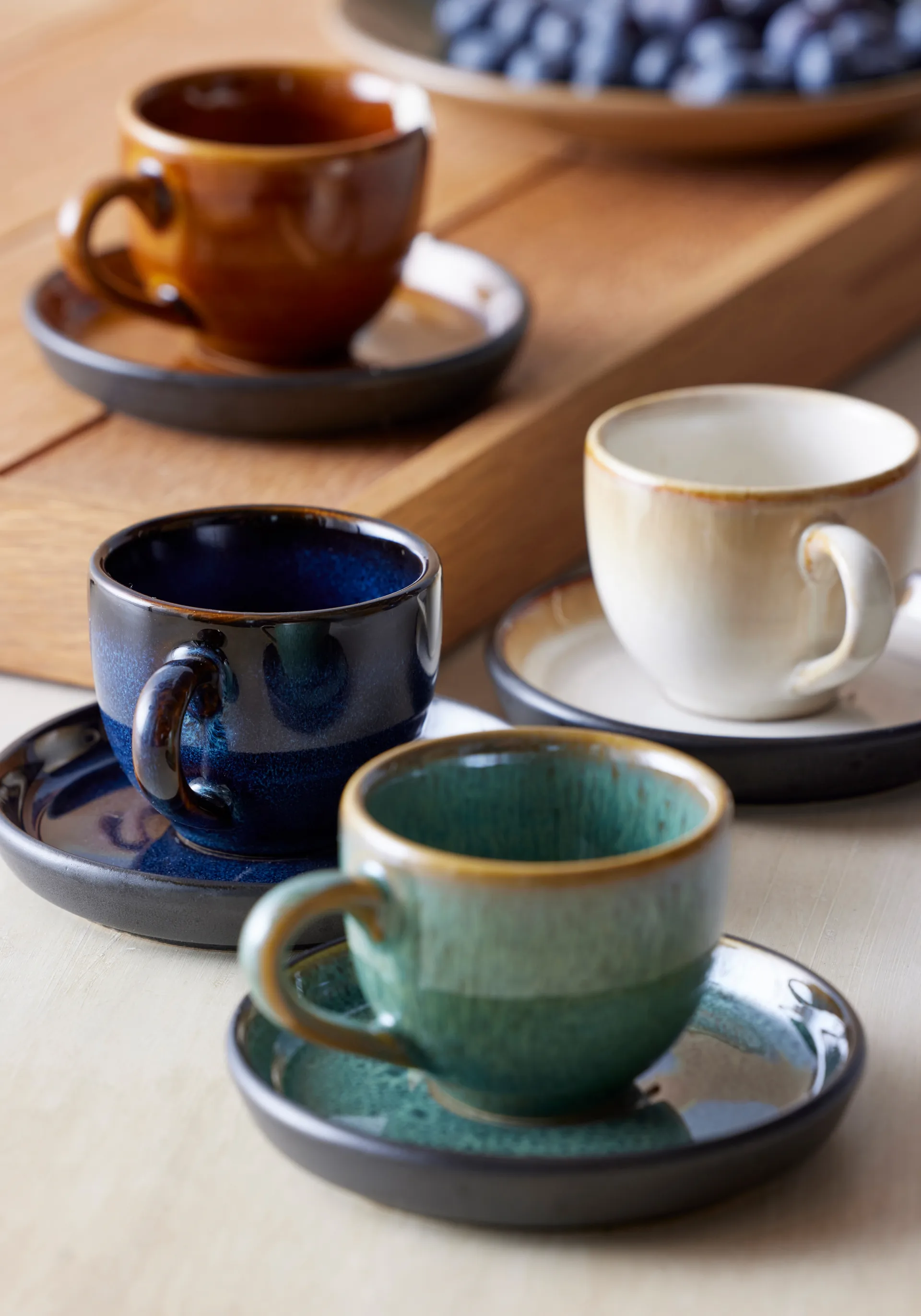 Tasse à expresso et soucoupe Bitz 7 cl, Ambre-noir Bitz