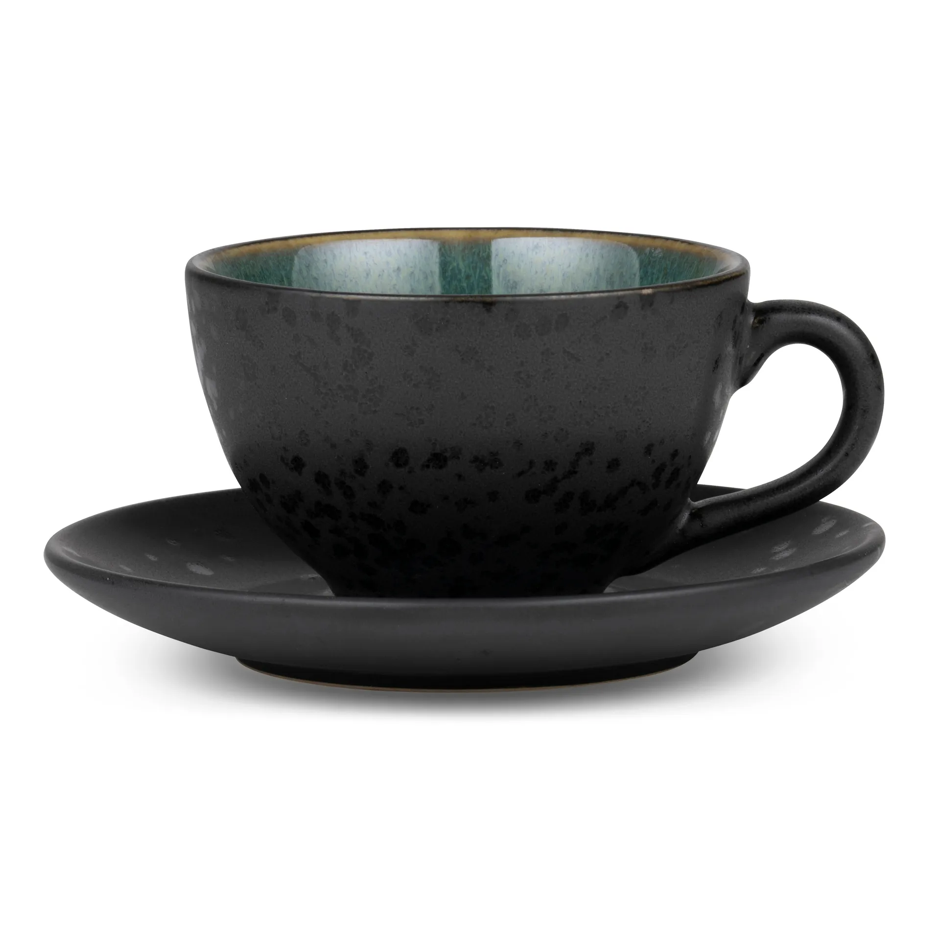 Tasse avec soucoupe Bitz noir, Vert Bitz