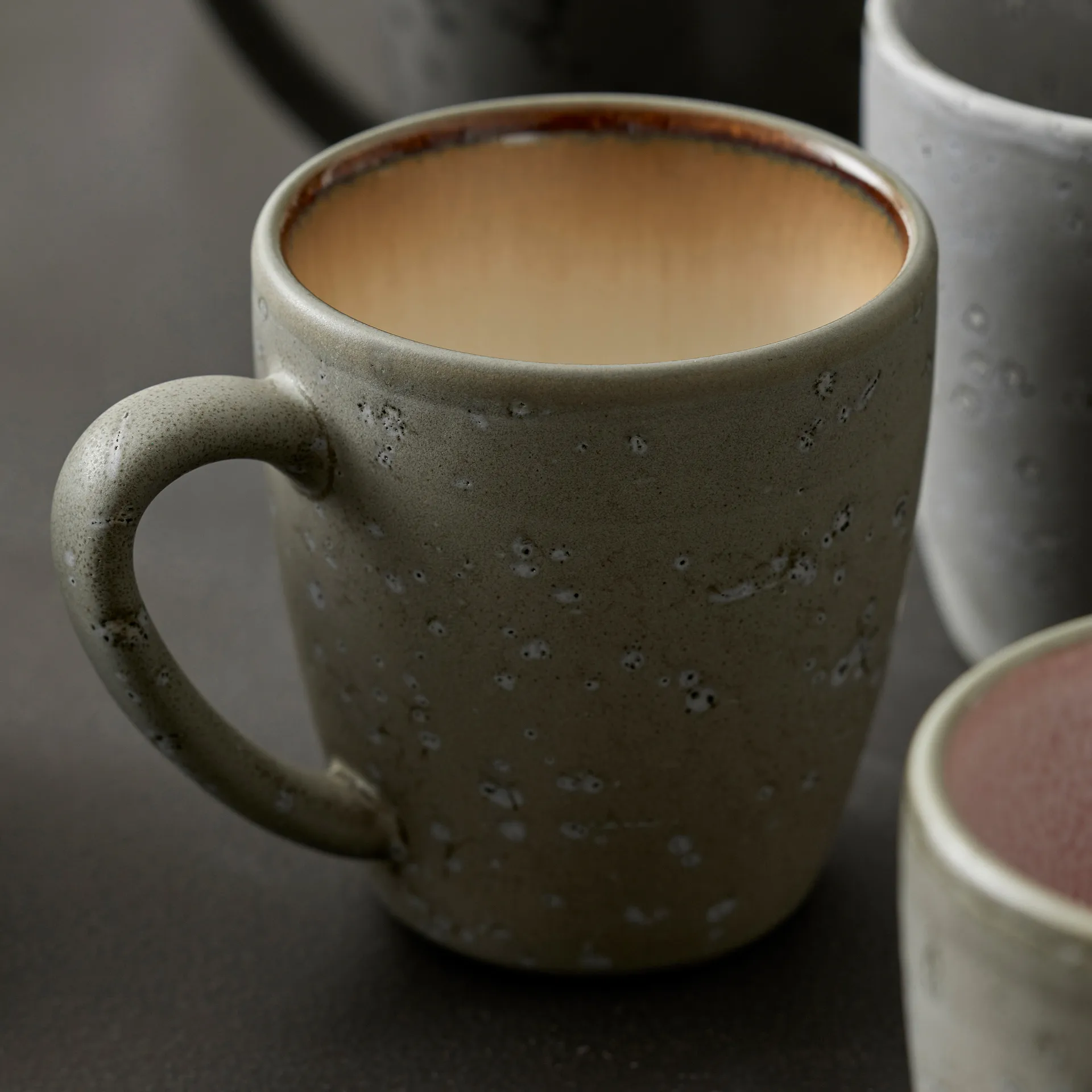 Tasse Bitz 19 cl gris, Gris-Blanc crème Bitz