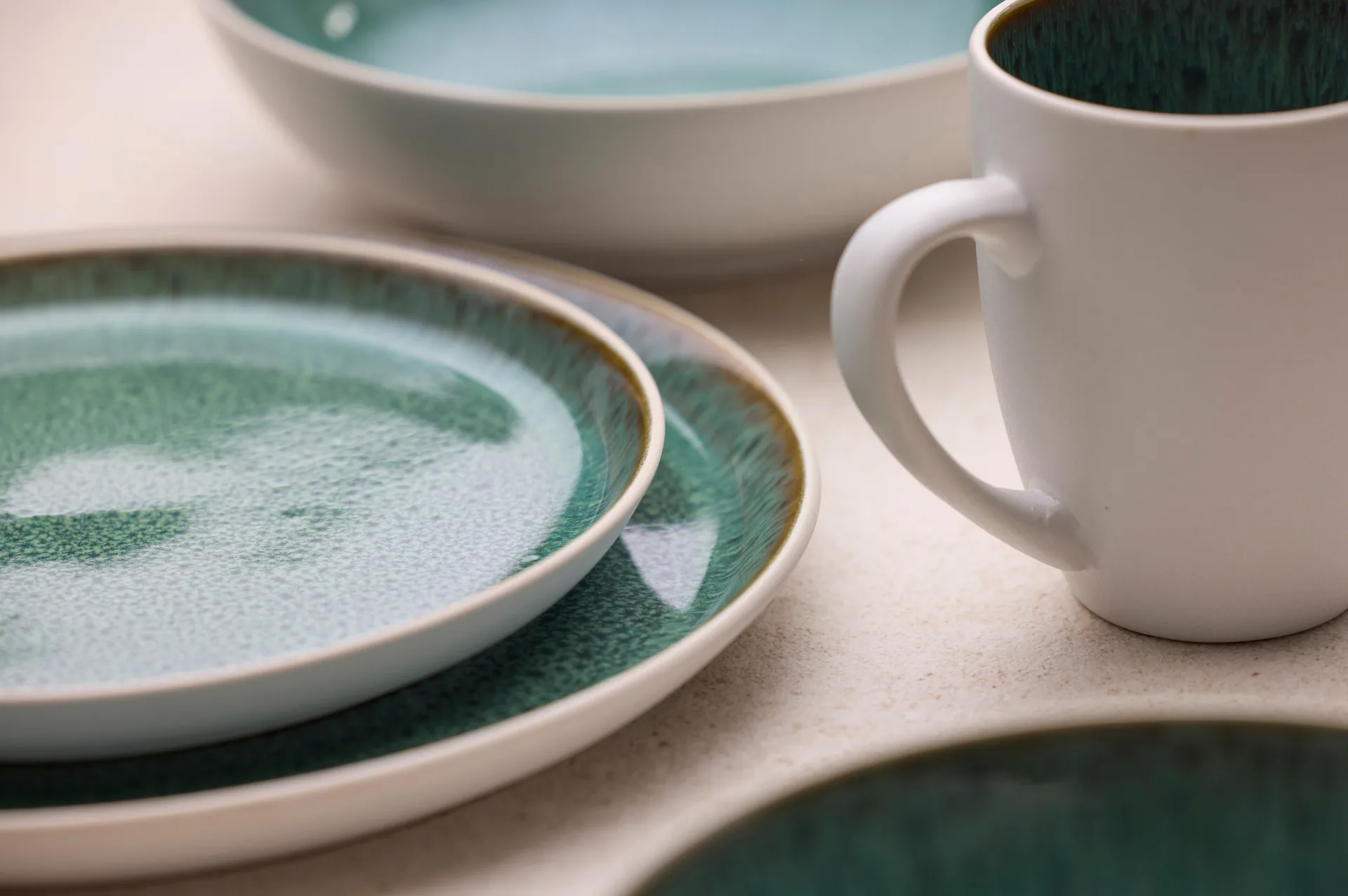 Tasse Bitz Gastro 30 cl, Blanc-vert Bitz