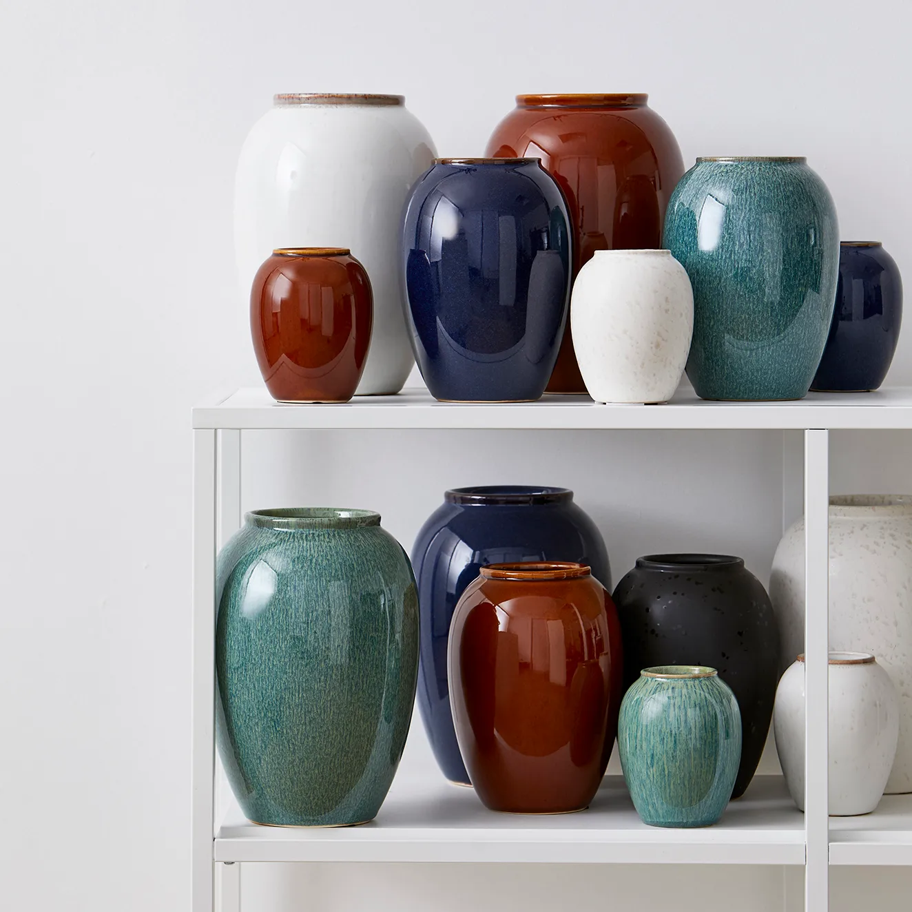 Vase Bitz 25 cm, Blanc crème mat Bitz