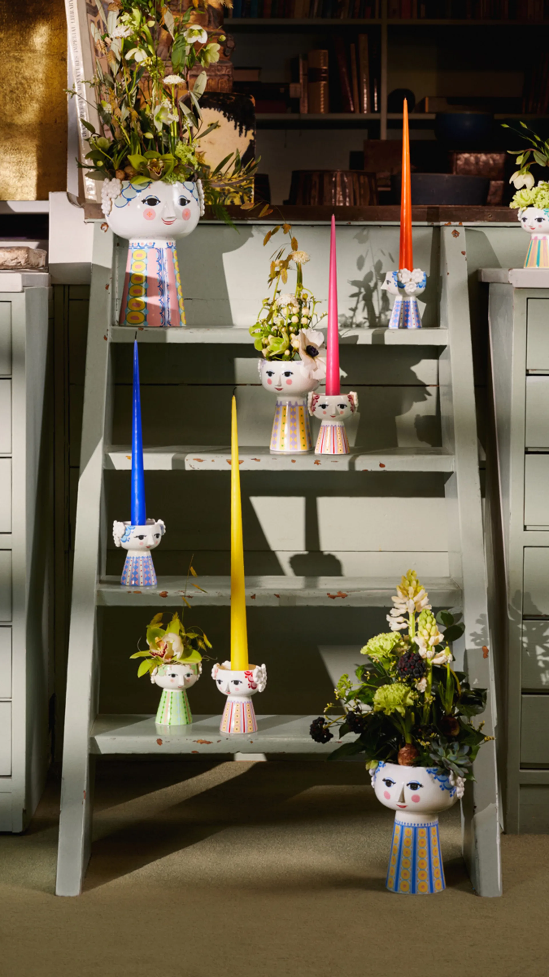 Bougeoir Eva 9,5 cm, Bleu foncé Bjørn Wiinblad