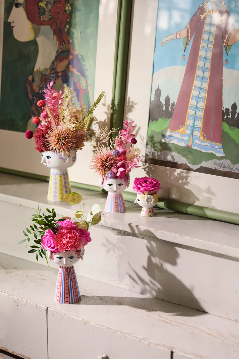 Bougeoir Eva 9,5 cm, Rose Bjørn Wiinblad