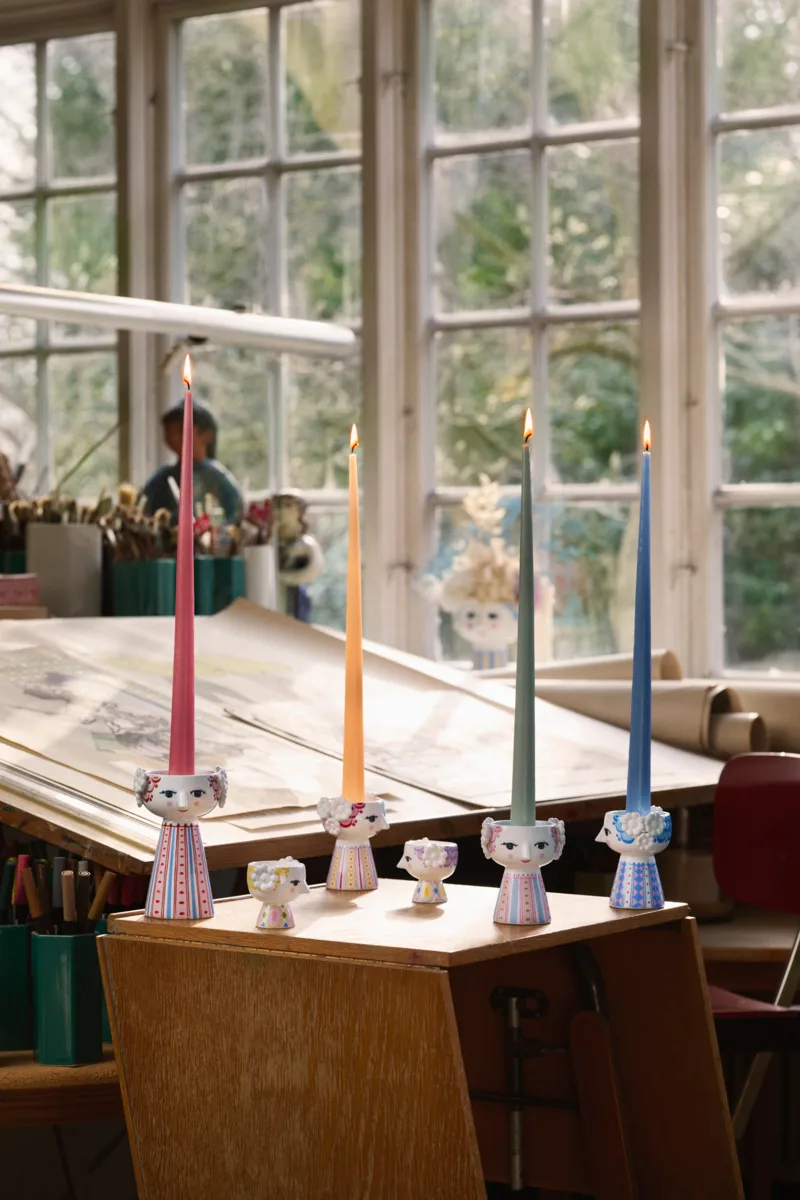 Bougeoir Eva 9,5 cm, Rose Bjørn Wiinblad