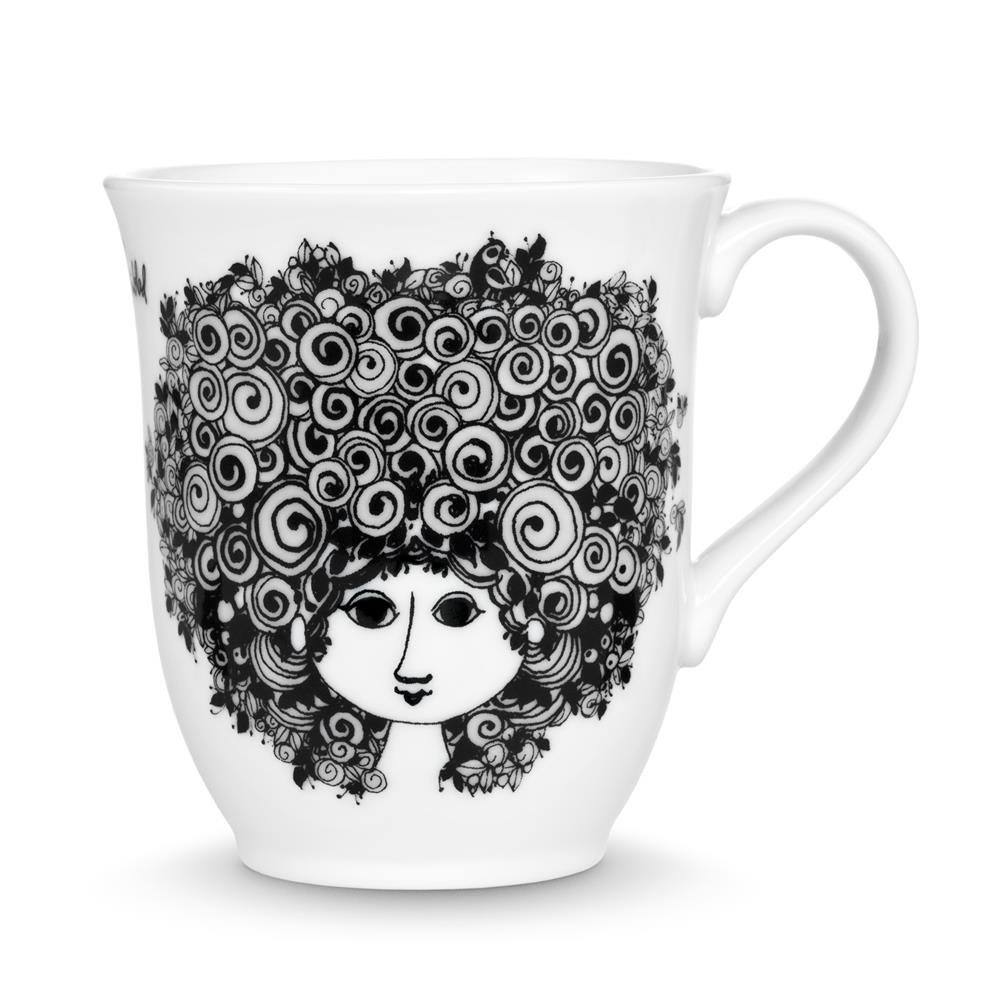 Bjrn Wiinblad Mug Rosalinde 35cl noir | Design Scandinave | Tasses à café | Noir