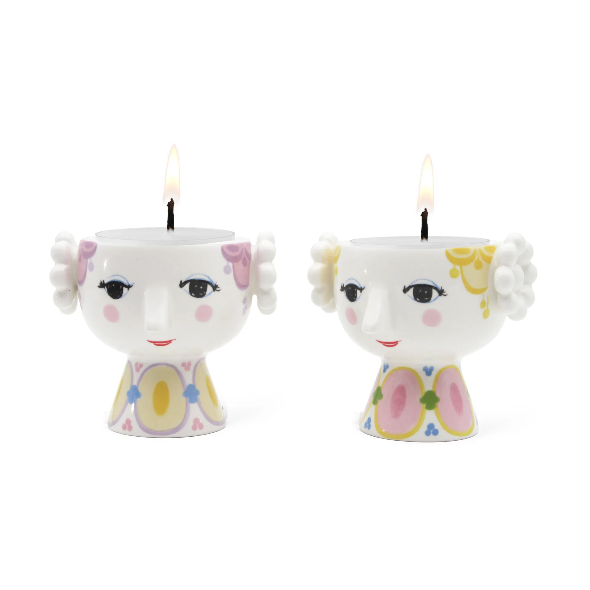 Photophore Eva Ø6,5 cm lot de 2, Lavande Jaune Bjørn Wiinblad