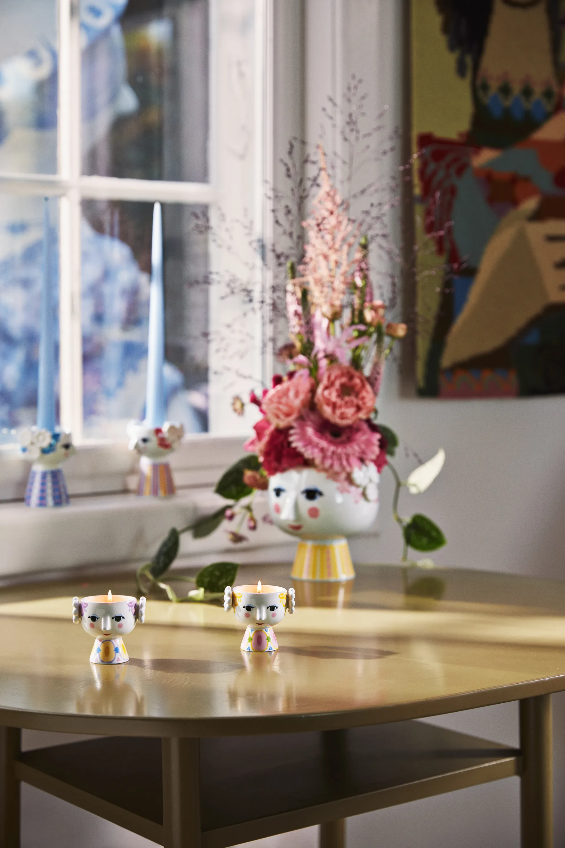 Photophore Eva Ø6,5 cm lot de 2, Lavande Jaune Bjørn Wiinblad