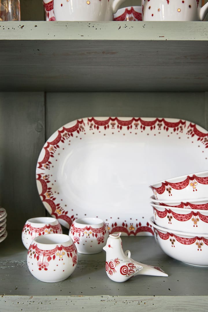 Plateau Guirlande rouge 39x23.5, Rouge Bjørn Wiinblad